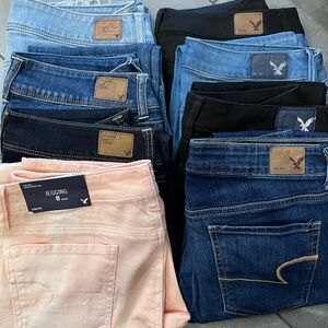American Eagle Women's Jeans Lot of 8